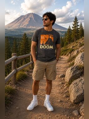 Vintage Mount Doom National Park Graphic T-Shirt Men’s M